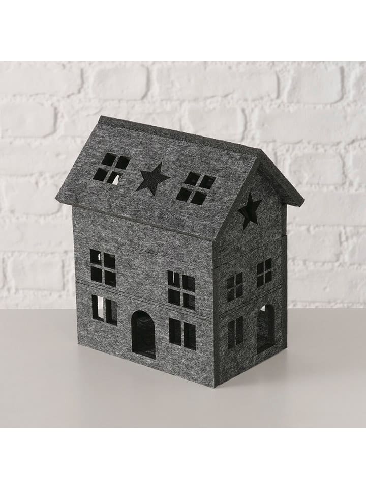 Boltze Dekoracja LED "Stuga" w kolorze szarym - 19 x 21 x 13,5 cm rozmiar: onesize