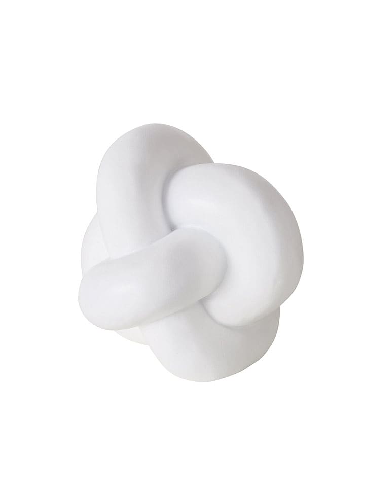 Boltze Dekoracja "Knotty" w kolorze białym - wys. 15 cm rozmiar: onesize