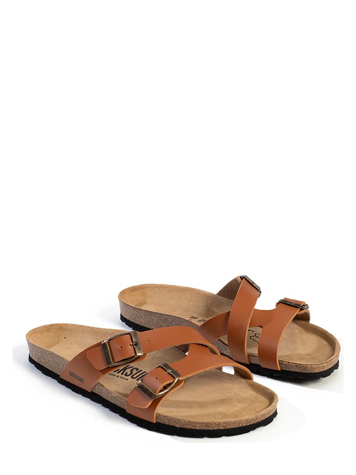 BACKSUN Klapki "Talca" w kolorze karmelowym rozmiar: 38