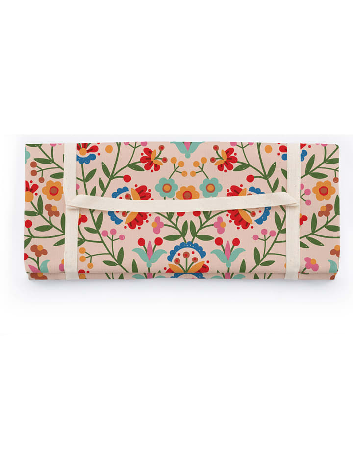 Folkifreckles Koc piknikowy w kolorze beżowo-czerwonym - 170 x 140 cm rozmiar: onesize