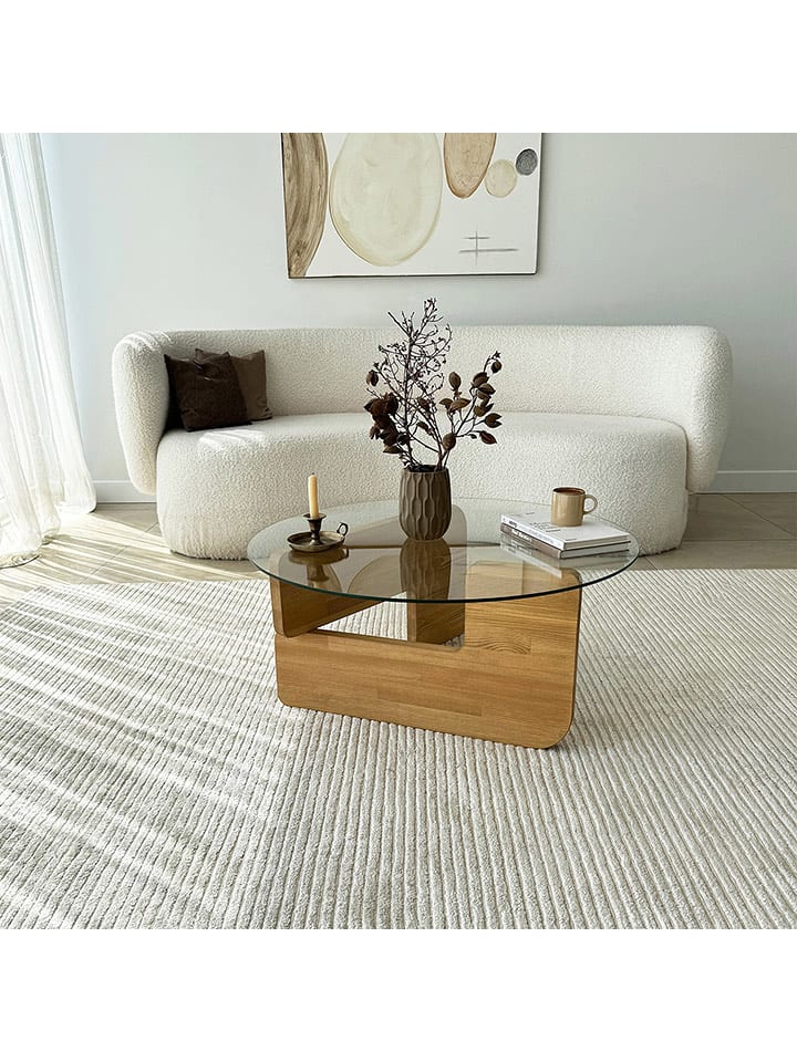 Evila Ława "Mia" w kolorze jasnobrązowym - wys. 35 x Ø 75 cm rozmiar: onesize