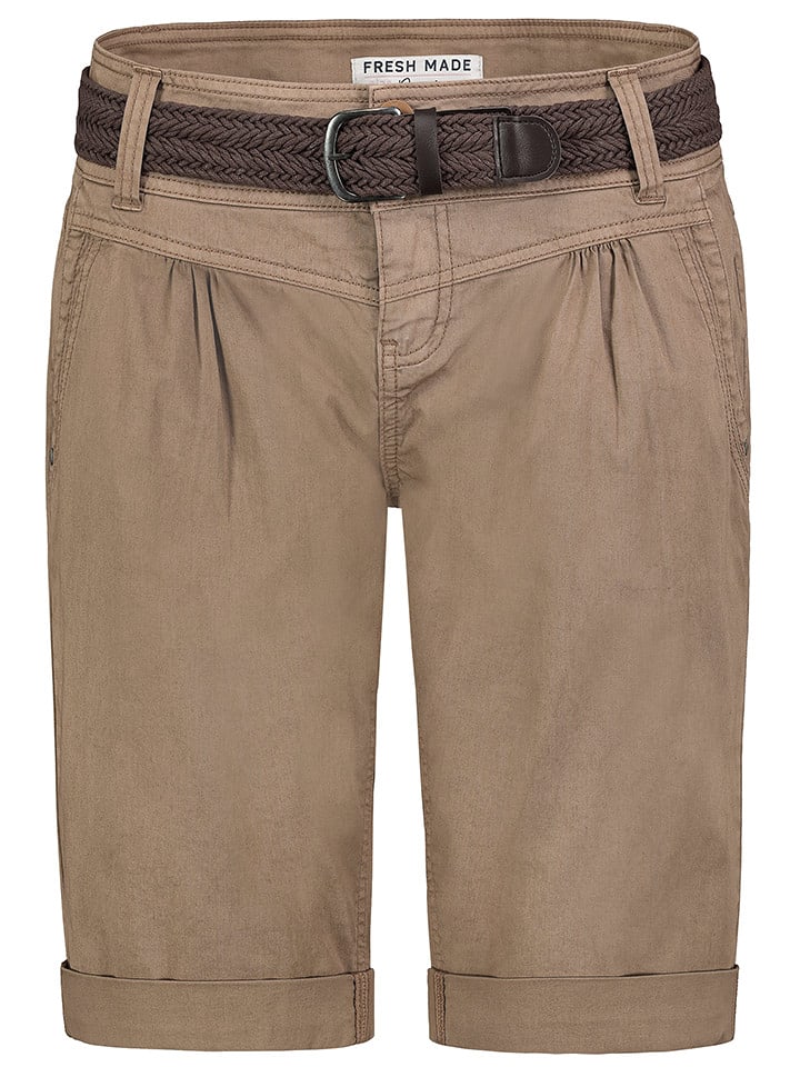 Fresh Made Bermudy w kolorze brązowym rozmiar: L