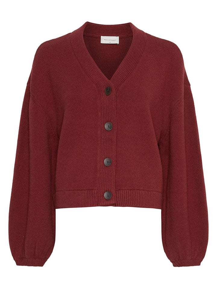 MOSS COPENHAGEN Kardigan "Zafina" w kolorze bordowym rozmiar: L/XL