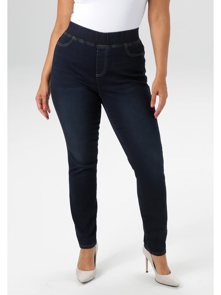 Aniston Jegginsy w kolorze granatowym rozmiar: 50