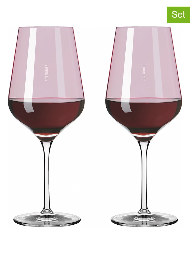 RITZENHOFF Kieliszki (2 szt.) w kolorze jagodowym do czerwonego wina - 570 ml rozmiar: onesize