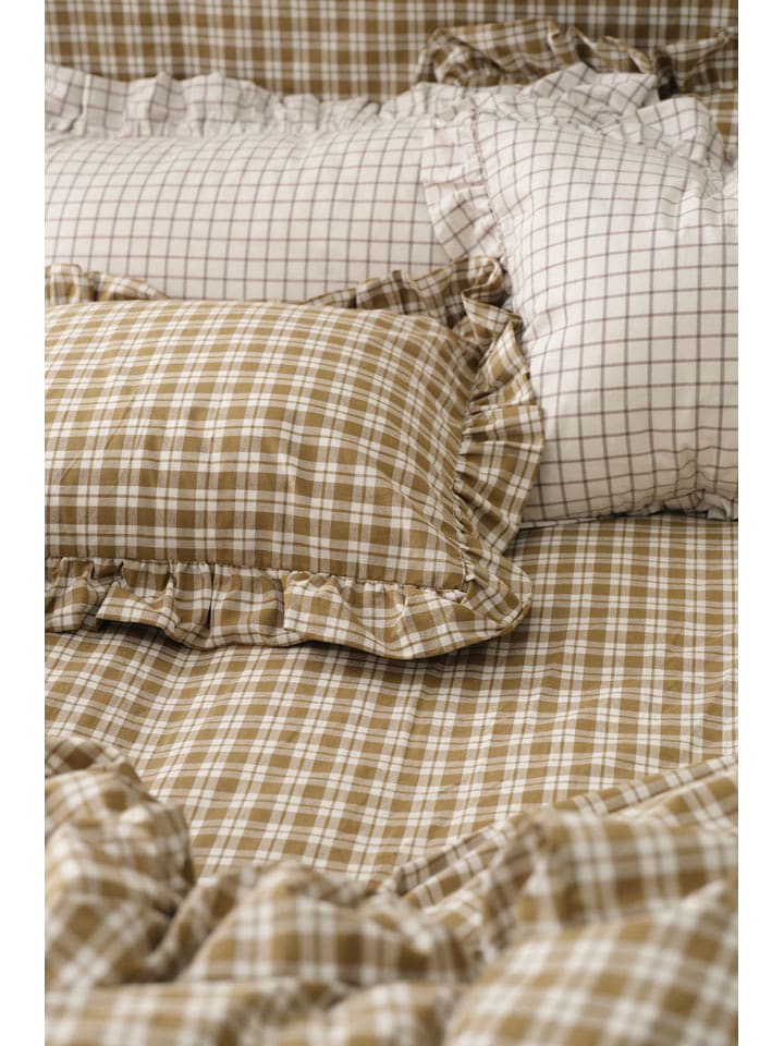 Ellos Home Prześcieradło "Sonneli" w kolorze khaki na gumce rozmiar: 90x200 cm