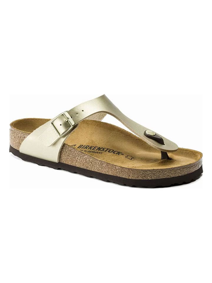 Birkenstock Japonki "Gizeh" w kolorze złotym rozmiar: 40