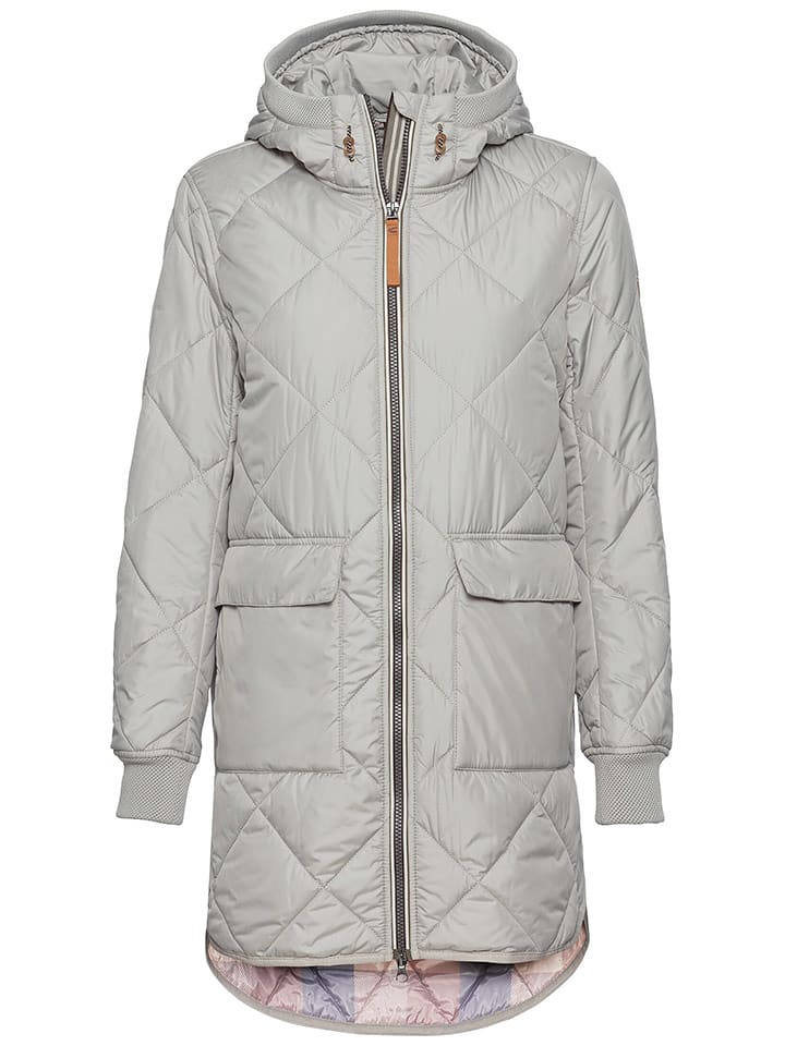 Camel Active Płaszcz pikowany w kolorze jasnoszarym rozmiar: 46