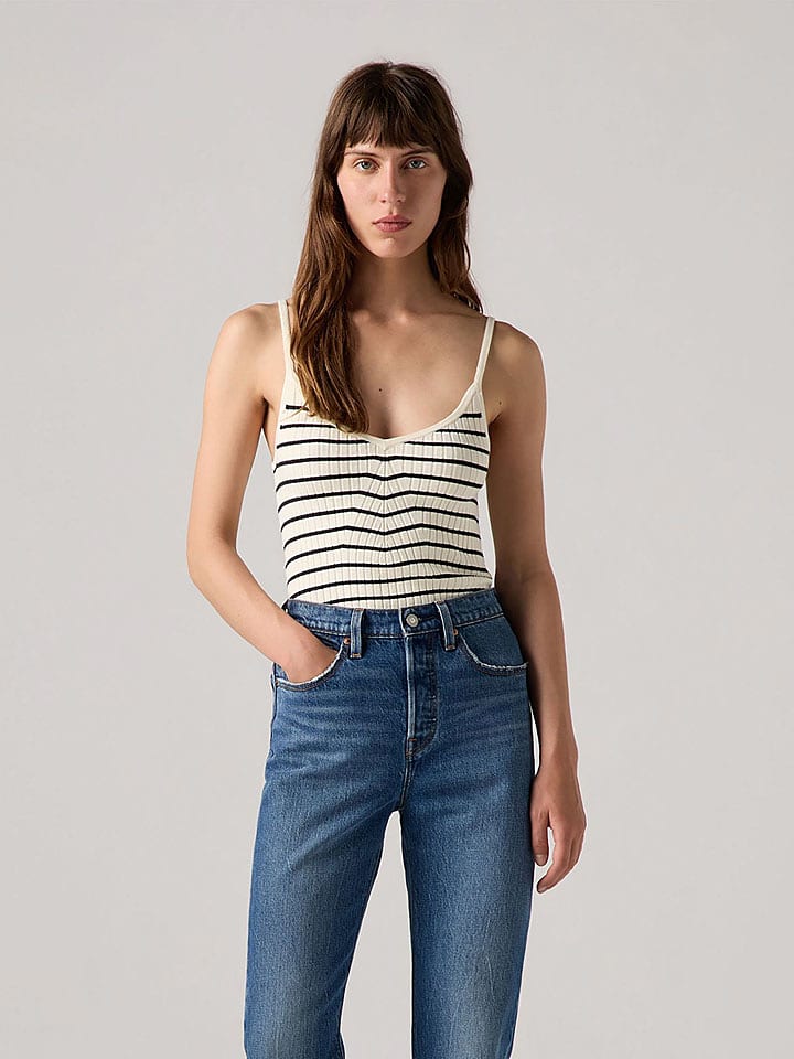 Levi's Top w kolorze kremowo-czarnym rozmiar: S