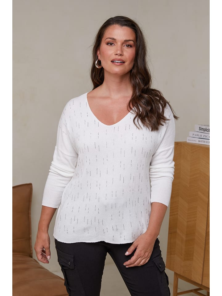 Curvy Lady Sweter w kolorze białym rozmiar: 44/46