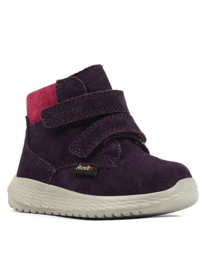 Richter Shoes Skórzane botki "Timmy" w kolorze ciemnofioletowym rozmiar: 24