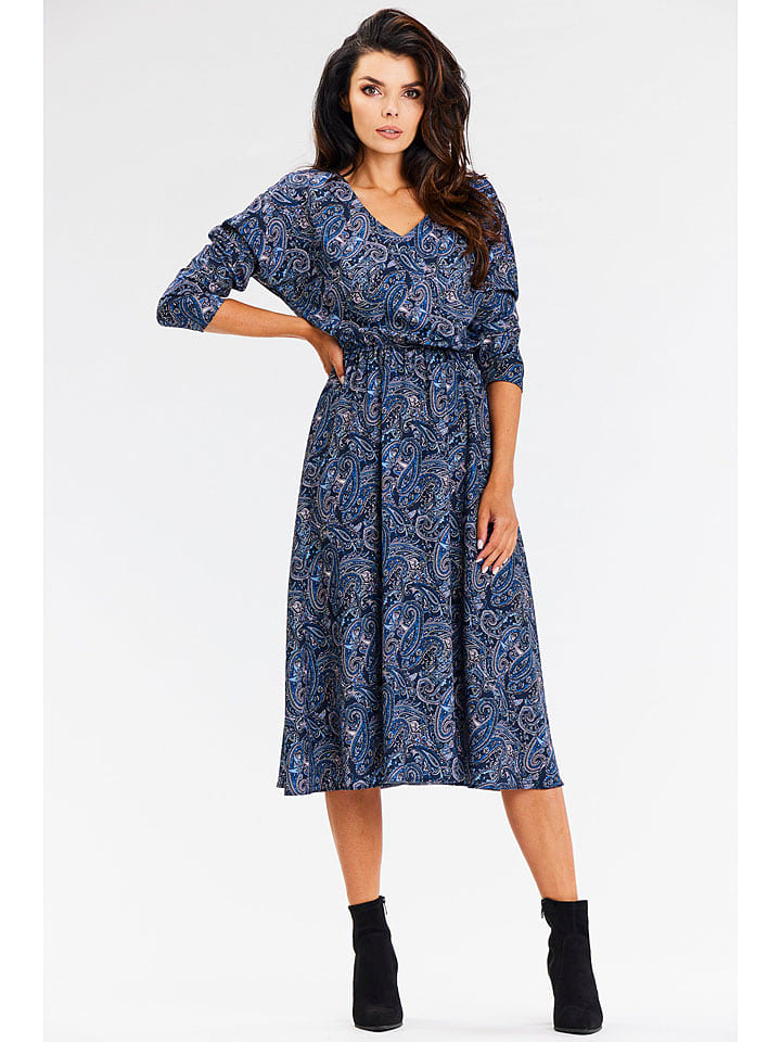 Awama Sukienka w kolorze granatowym rozmiar: L