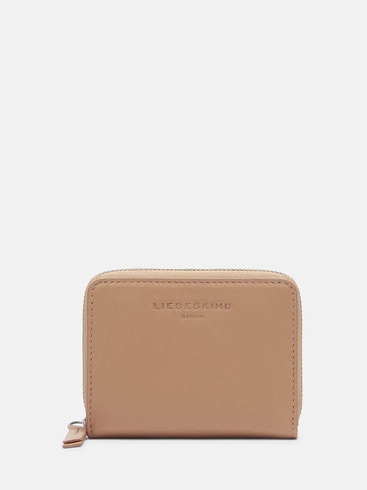 Liebeskind Berlin Skórzany portfel "Alexis M" w kolorze beżowym - 11 x 8,5 x 3 cm rozmiar: onesize