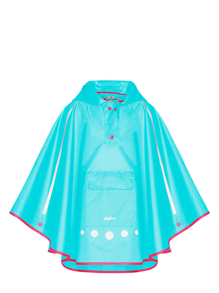 Playshoes Ponczo przeciwdeszczowe w kolorze turkusowym rozmiar: 128-140