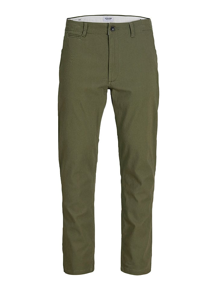 Jack & Jones Spodnie chino "Marco" w kolorze khaki rozmiar: W30/L34