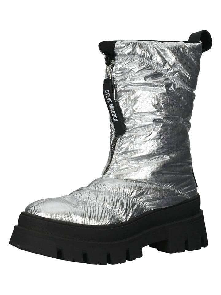 Steve Madden Botki zimowe w kolorze srebrnym rozmiar: 37