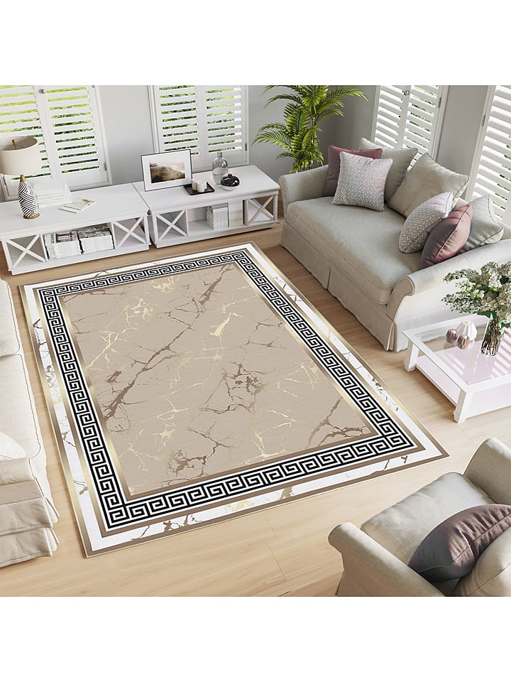 Conceptum Hypnose Dywan ''Woopamuk093'' w kolorze złoto-czarno-beżowym rozmiar: 100x300 cm