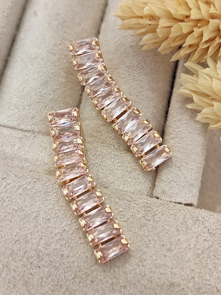 Nakkash Pozłacane kolczyki-wkrętki z cyrkoniami rozmiar: onesize