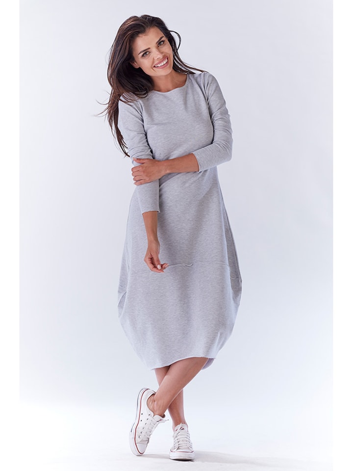 Awama Sukienka w kolorze szarym rozmiar: L/XL