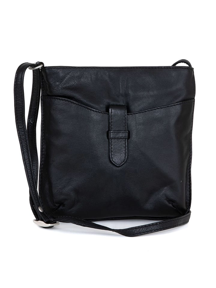 Just B Different Skórzana torebka "Castiadas" w kolorze czarnym - 18 x 20 x 5 cm rozmiar: onesize