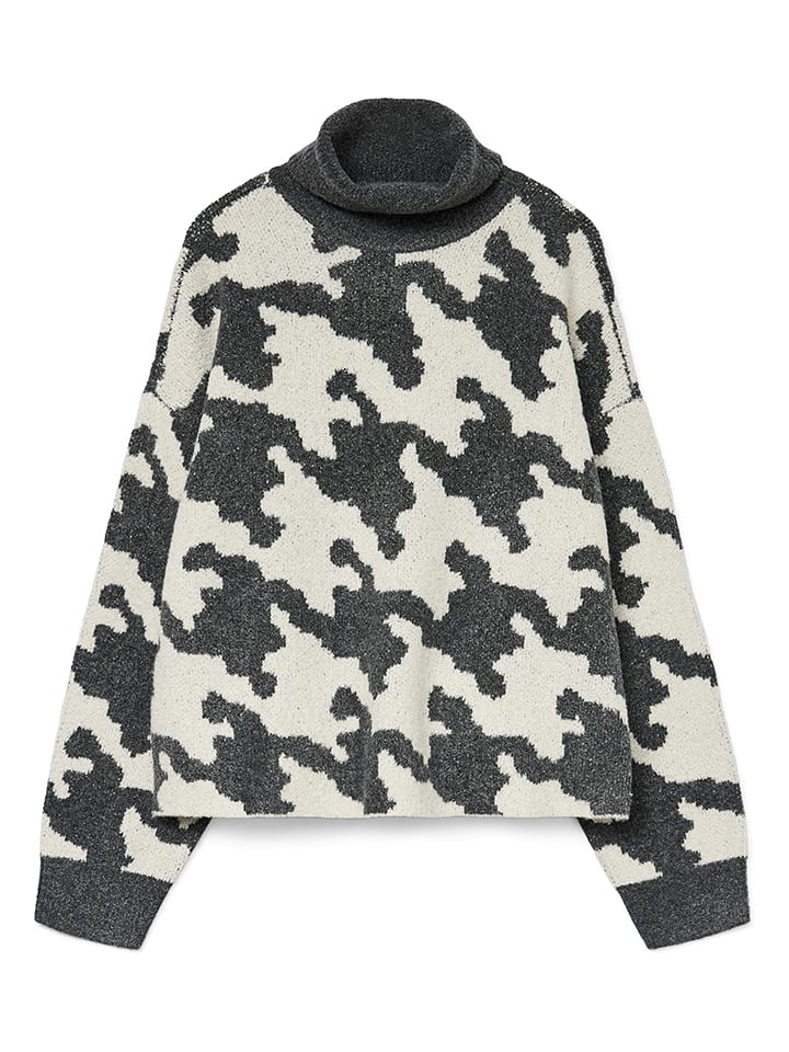 Vero Moda Golf w kolorze kremowo-ciemnoszarym rozmiar: XS