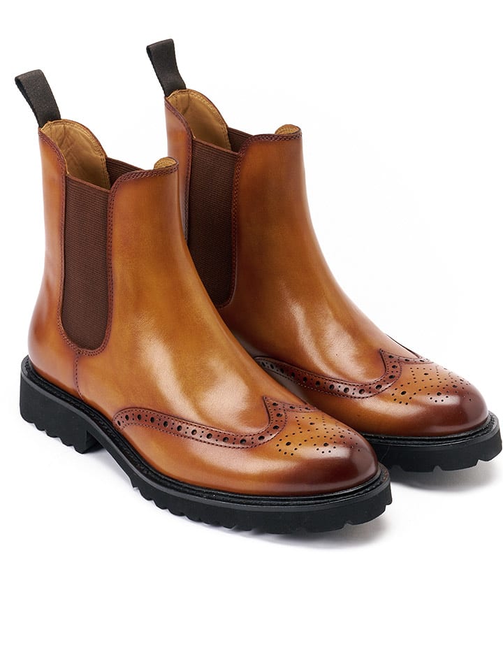 British Passport Skórzane sztyblety w kolorze jasnobrązowym rozmiar: 41