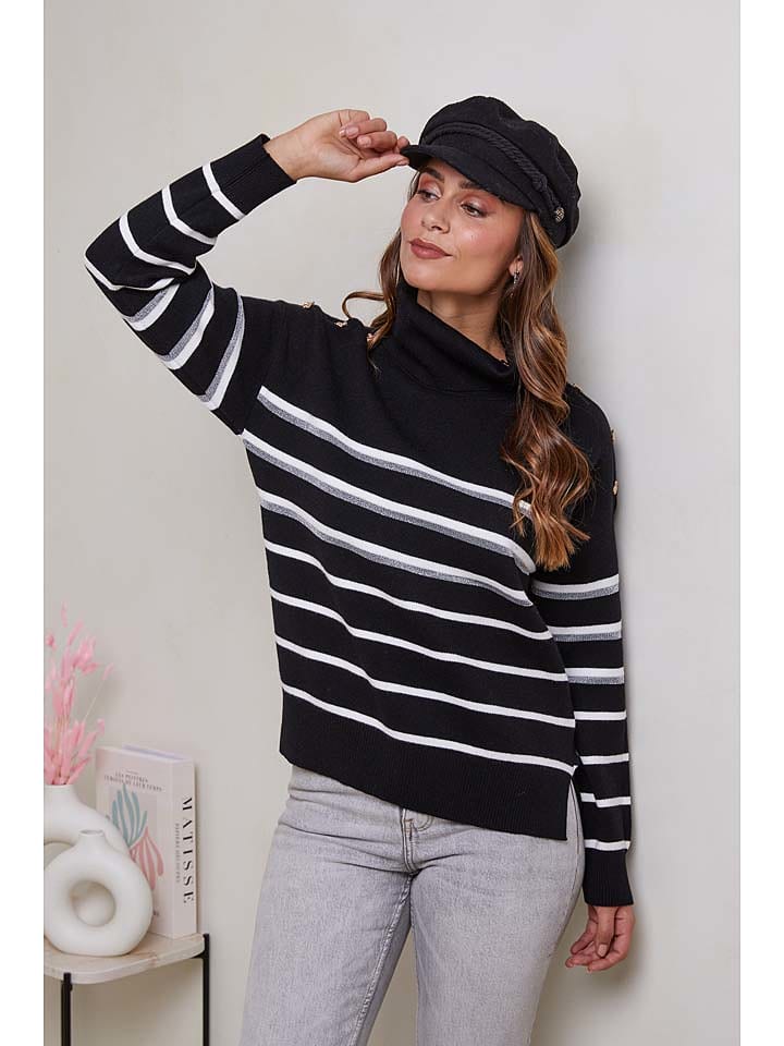 Soft Cashmere Golf w kolorze czarno-białym rozmiar: 38/40