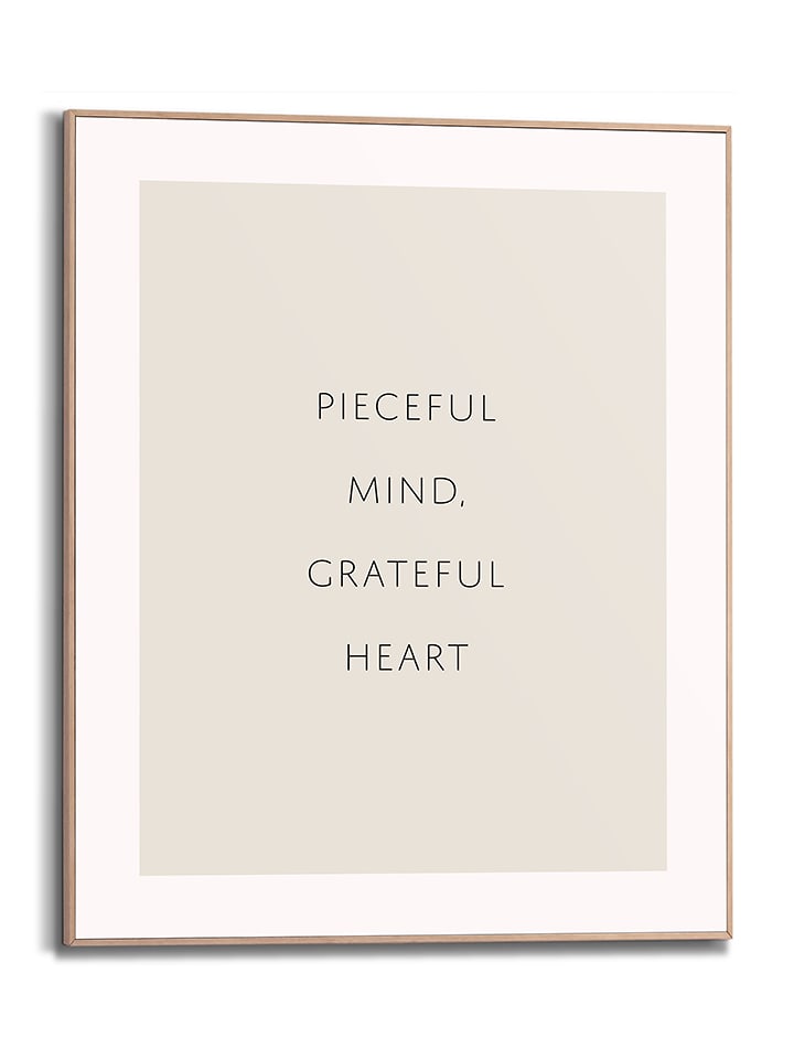 Orangewallz Druk artystyczny "Peaceful Mind" w ramce rozmiar: 40x50 cm