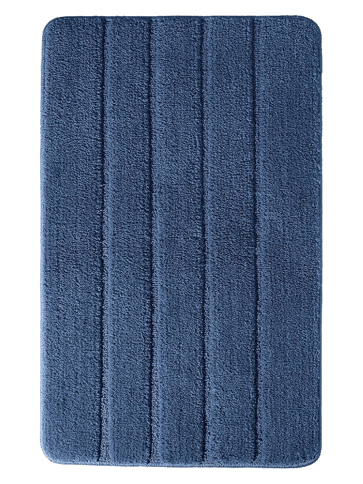 Schiesser Dywanik łazienkowy "Milano" w kolorze granatowym rozmiar: 60x100 cm