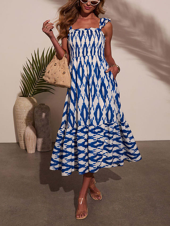 Milan Kiss Sukienka w kolorze biało-niebieskim rozmiar: L