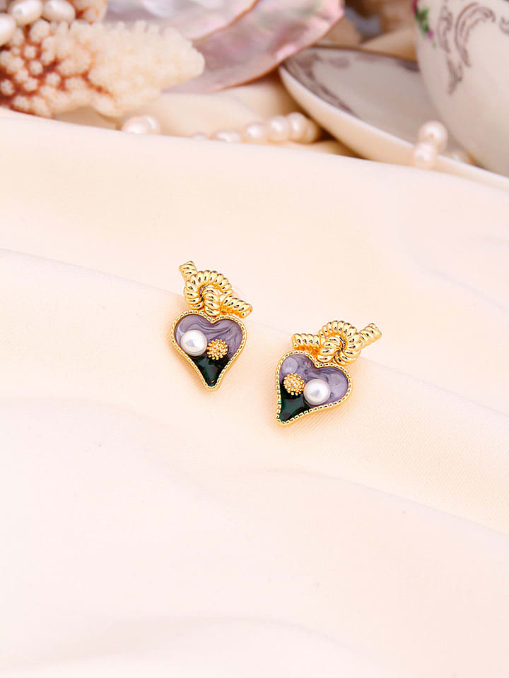 L'Atelier de Gaia Pozłacane kolczyki-wkrętki z perłami rozmiar: onesize