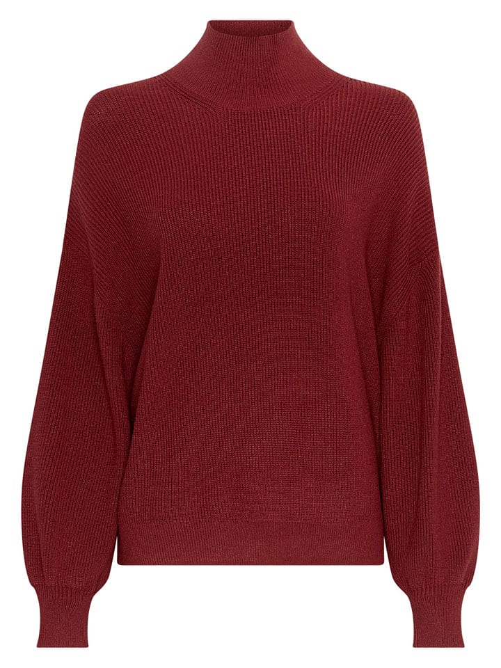 MOSS COPENHAGEN Sweter "Magnea" w kolorze bordowym rozmiar: M/L