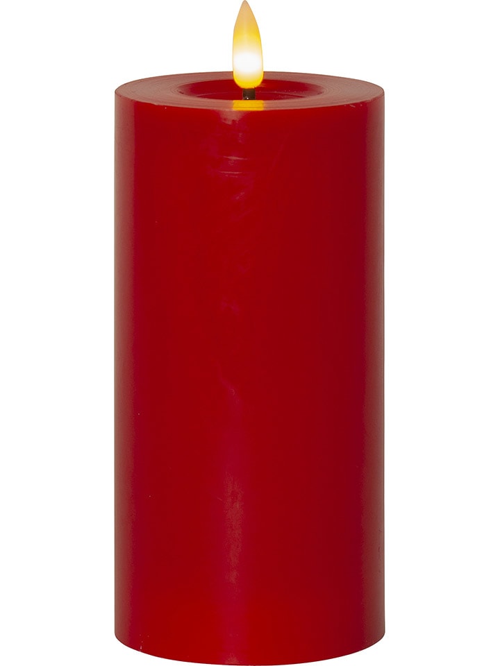 STAR Trading Świeca LED "Flamme Flow" w kolorze czerwonym - wys. 17 cm rozmiar: onesize