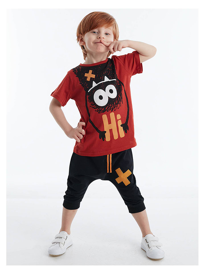 Denokids 2-częściowy zestaw w kolorze czerwono-czarnym rozmiar: 110