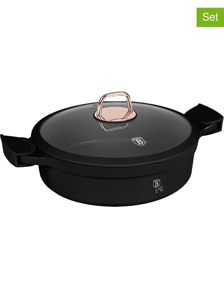 Berlinger Haus 2-częściowy zestaw ''Black Rose Collection'' w kolorze czarnym - Ø 28 cm rozmiar: onesize