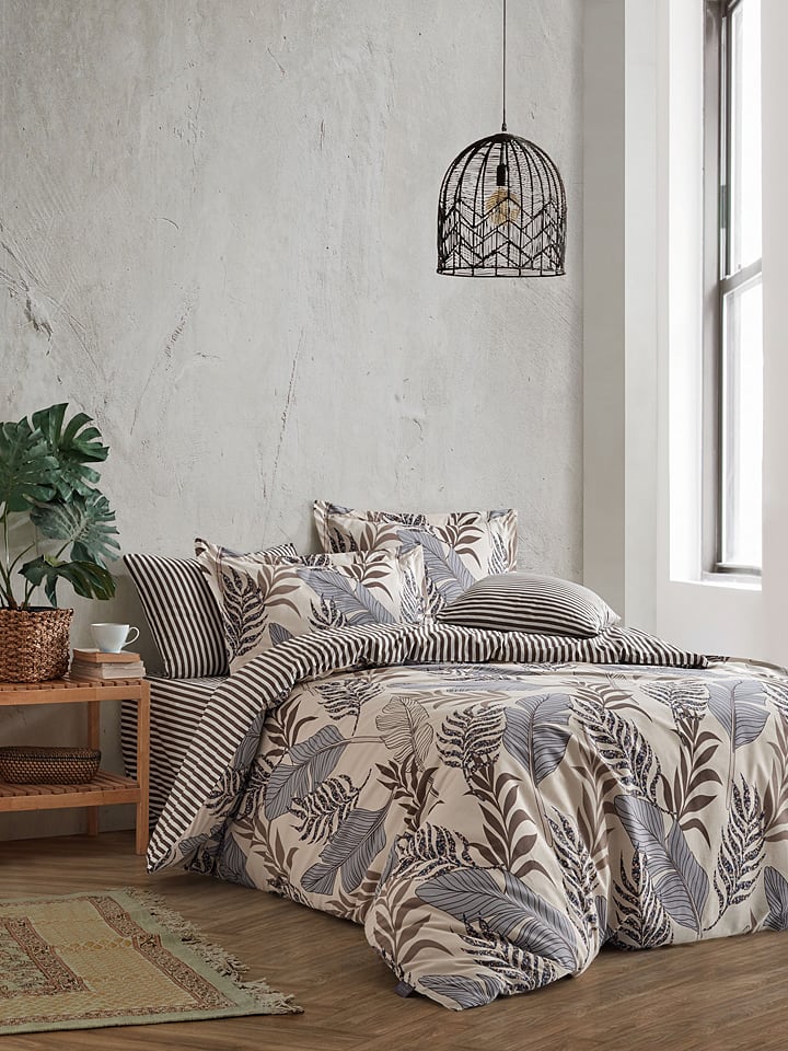 Colourful Cotton Poszewka renforcé w kolorze beżowym na poduszkę rozmiar: 80x80 cm