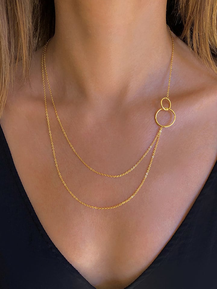 Taboo Pozłacany naszyjnik z elementem ozdobnym - dł. 50 cm rozmiar: onesize