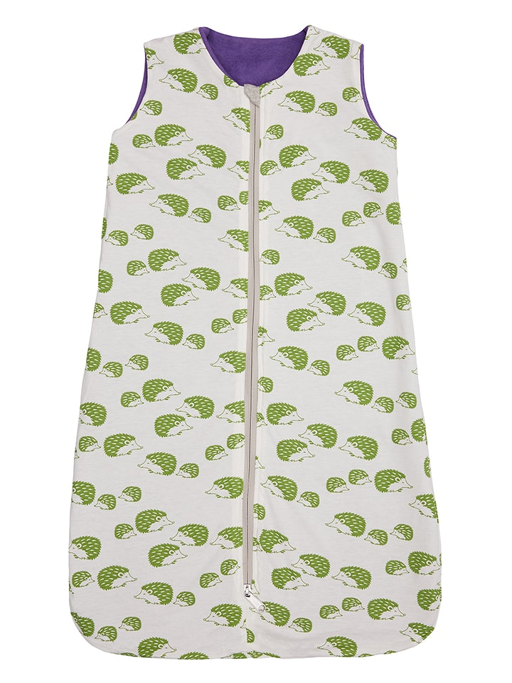 loud + proud Dwustronny śpiworek w kolorze biało-fioletowym rozmiar: 86/92