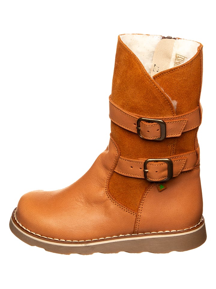 El Naturalista Skórzane kozaki zimowe w kolorze jasnobrązowym rozmiar: 36