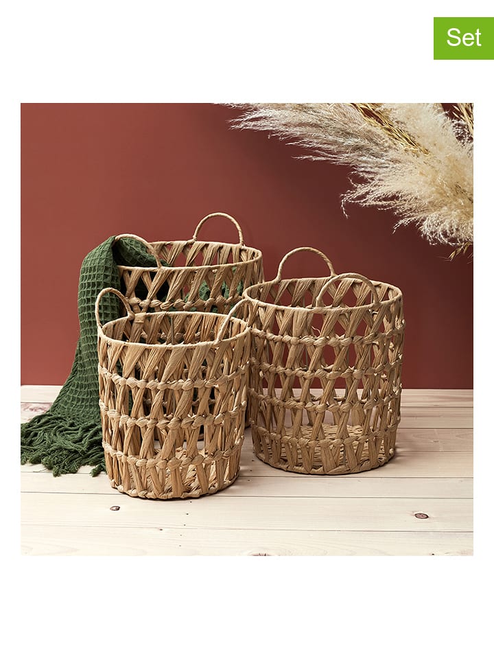 Ethnical Life Kosze (3 szt.) w kolorze jasnobrązowym rozmiar: onesize