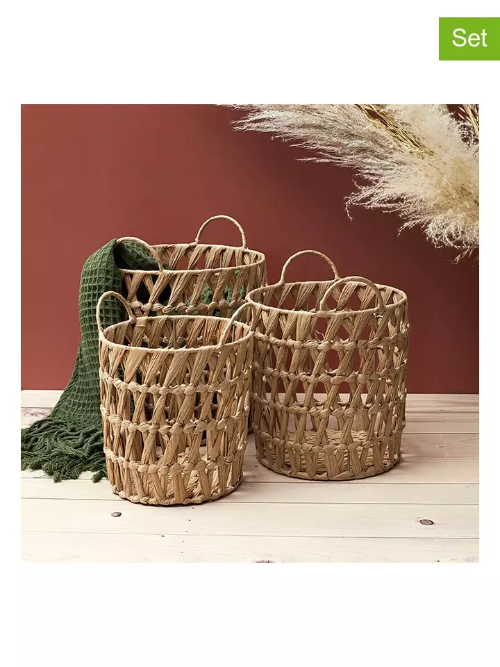 Ethnical Life Kosze (3 szt.) w kolorze jasnobrązowym rozmiar: onesize