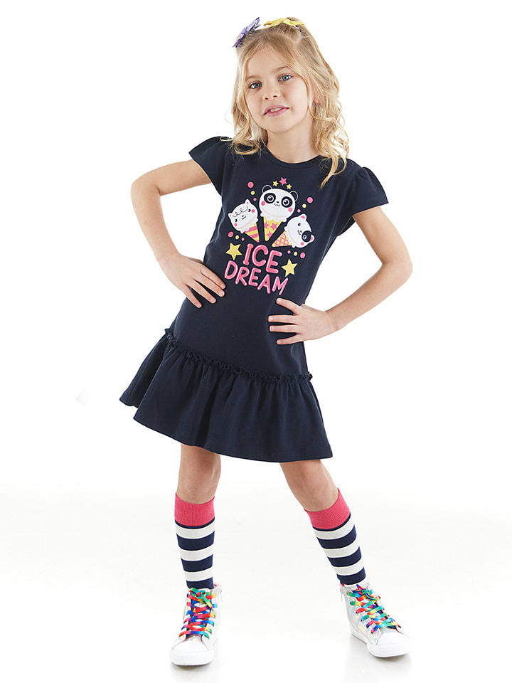 Denokids Sukienka "Ice Cream" w kolorze czarnym rozmiar: 110