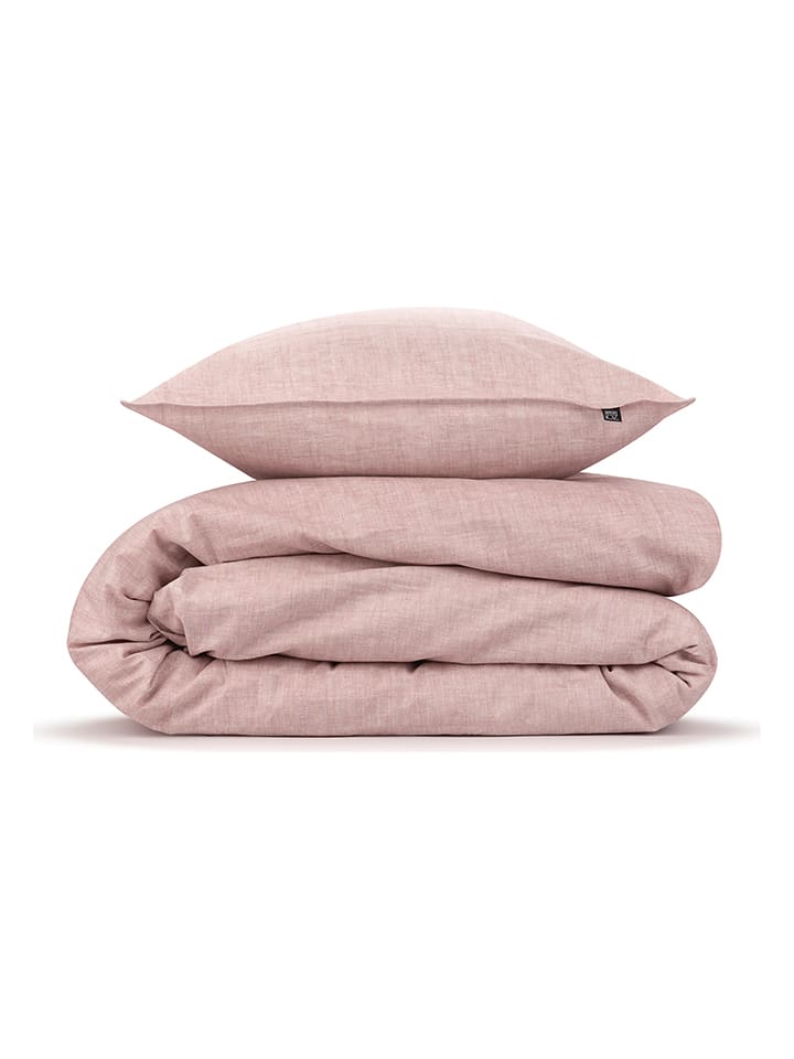 Zo!Home Komplet pościeli "Lino" w kolorze jasnoróżowym rozmiar: 155x220 cm
