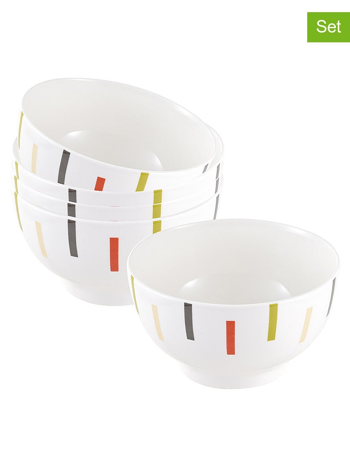 Benetton Miski (4 szt.) w kolorze białym ze wzorem - 650 ml rozmiar: onesize