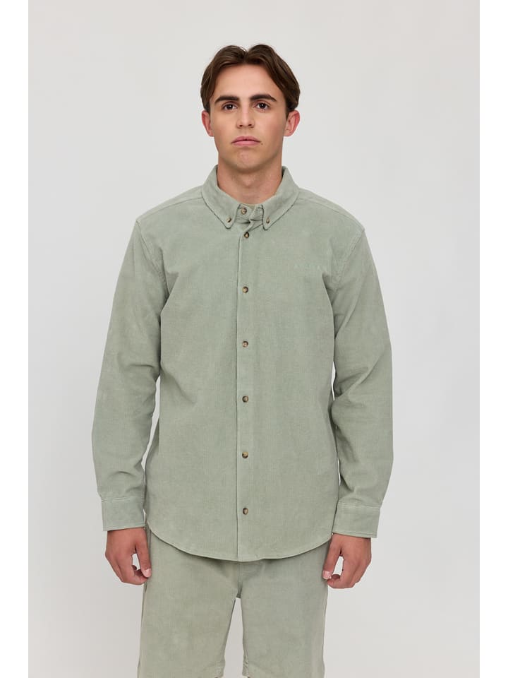 MAZINE Koszula sztruksowa w kolorze jasnozielonym rozmiar: M