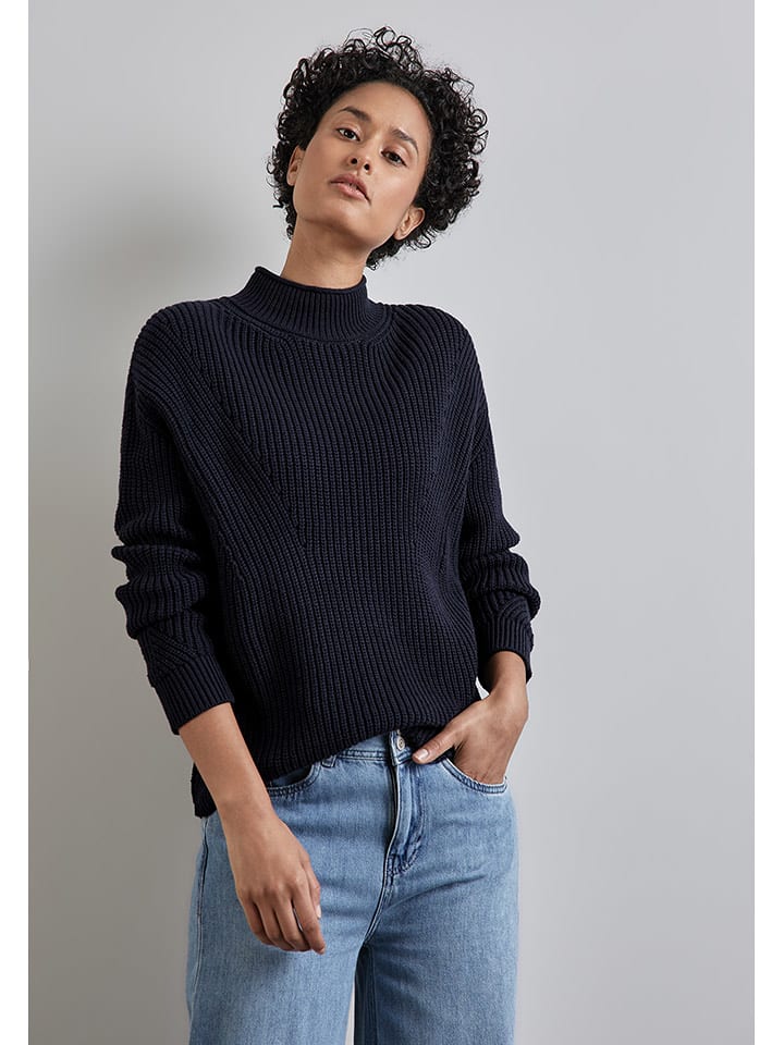 Street One Sweter w kolorze granatowym rozmiar: 44