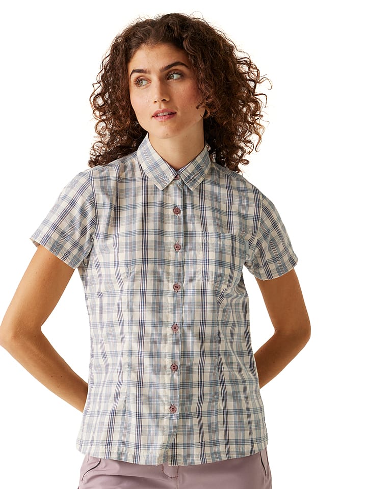 Regatta Koszula funkcyjna "Mindano VIII" w kolorze niebiesko-szarym rozmiar: 40