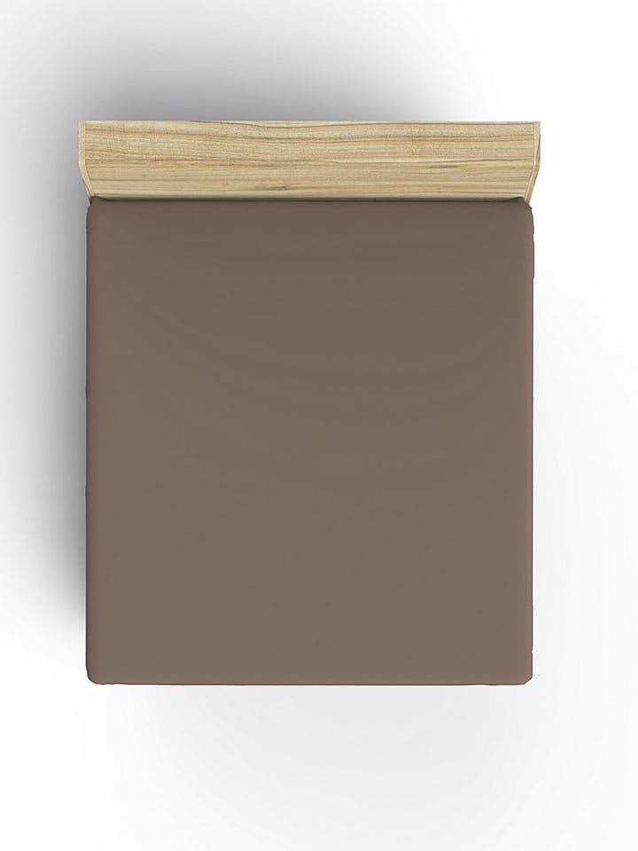 Elizabed Prześcieradło renforcé w kolorze brązowym na gumce rozmiar: 180x200 cm