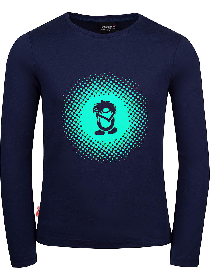 Trollkids Koszulka funkcyjna "Pointillism" w kolorze granatowym rozmiar: 104