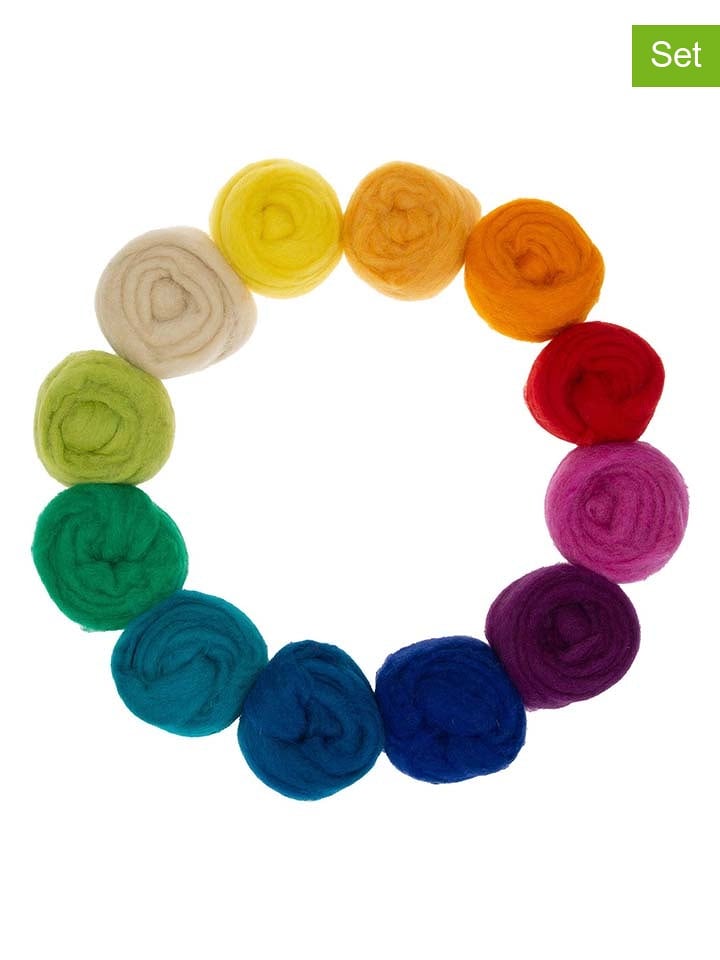 SUNNYSUE Wełna (12 szt.) do filcowania - 3+ rozmiar: onesize